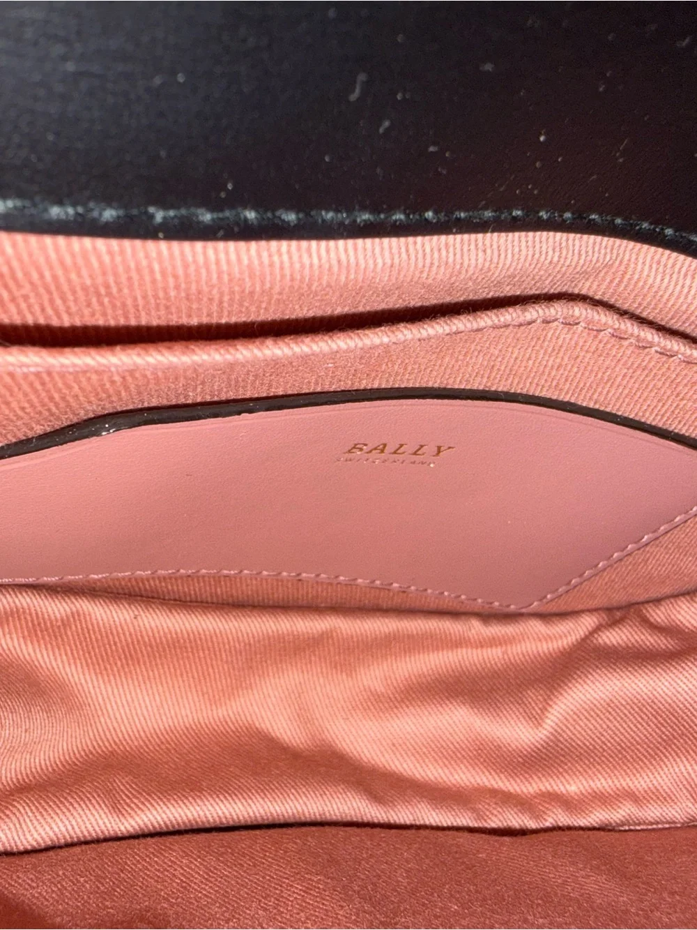 Bally Black Textured Leather Messenger Bag with Gold Logo